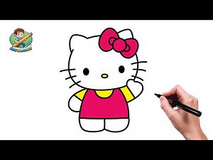 How to Draw Hello Kitty Step by Step | Easy Hello Kitty Drawing Tutorial for Kids
