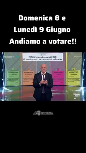 Il teatrista on Instagram: "Crozza in modo divertente ci ricorda che l'8 e il 9 Giugno si va a votare per 5 referendum! . . #crozza #fratellidicrozza #satira #referendum #votare #ilteatrista"