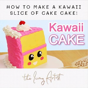 How CUTE is this Kawaii slice of cake?! 😍 Plus it's so easy to make! | The Icing Artist