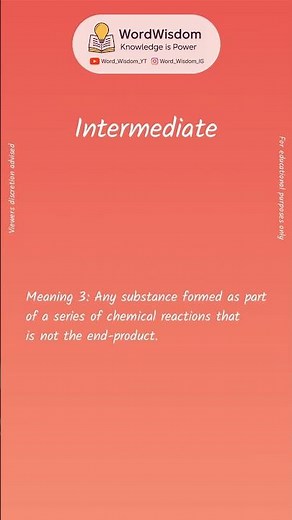 What does "Intermediate" mean? | English vocabulary shorts | #intermediate #wordwisdom