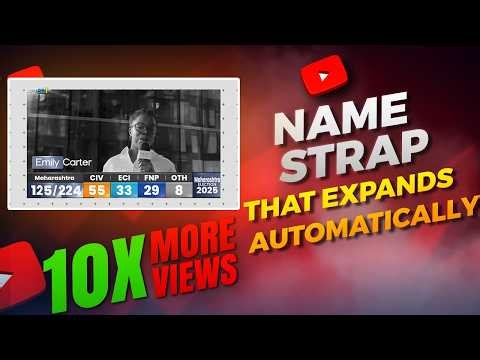 Breaking News Name Strap Auto Expand | Dynamic Lower Third | OBS&vMIX|‪@WASP3DOfficial‬