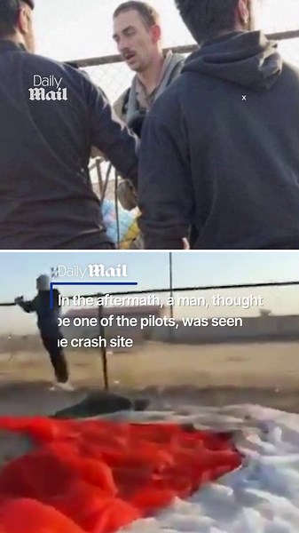 Locals THANK F-15 pilot after she was shot down over Kuwait