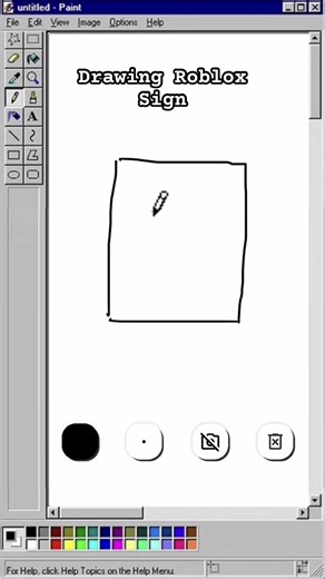 Let’s draw Roblox sign