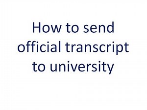 How to send official transcript to university