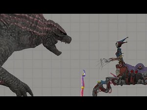 Prototype & Jax VS Godzilla In Melon Sandbox! 🔥☠️✨