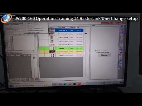 JV200 160 Operation Training 13 RasterLink Unit Change setup