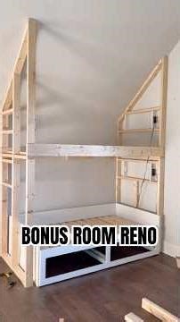 Bonus Room Renovation featuring a bunk wall!