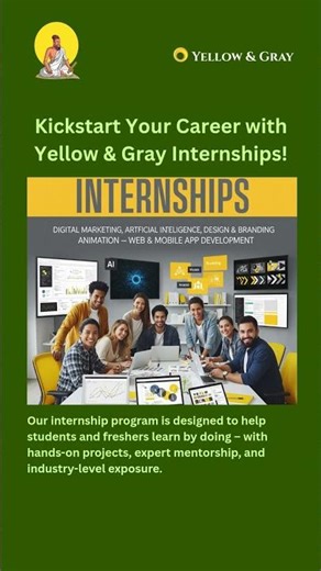 Yellow & Gray Internship service