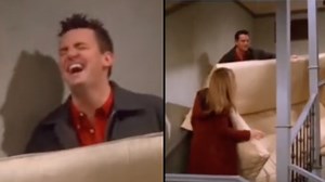 Friends fans reckon blooper video of iconic moment is funnier than the actual Chandler, Rachel and Ross scene