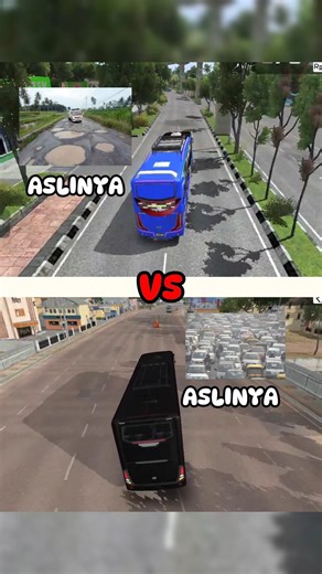 JALANAN BUSSID VS BUSSIN VS KENYATAAN 😂#ets2 #truk #bus