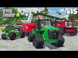 Farm Operation: TMR Feed, Manure Spread & Sorghum Harvest | MEGA FARM | Farming Simulator 25