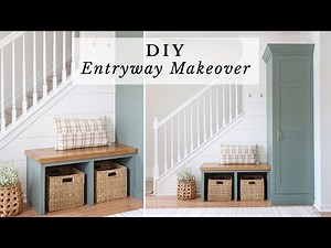 DIY Entryway Makeover on a Budget (PART 3) | DIY Built Ins + Shiplap