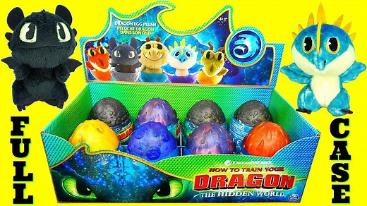 Full set of How To Train Your Dragon The Hidden World Dragon Egg Plush toys . Collect Toothless, The Night Fury, Armorwing, Gronckle, Baby Nadder, Nightmare. These are soft plushies. They don't make sound. We added special sounds just for this video. #howtotrainyourdragonthehiddenworld #howtotrainyourdragon #toothless | TOY Daycare Channel