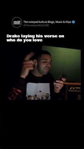 Drake creating his verse for who do you love in the studio