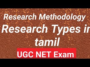 || Research methodology || Research types in tamil||