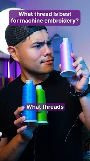 What thread is best for machine embroidery? 🪡 #machineembroidery