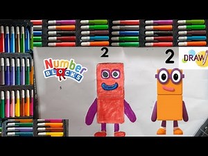 How to draw Numberblock Two | Drawing Tutorial for Kids | @Numberblocks
