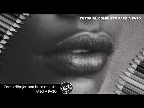 How to draw a realistic mouth with a pencil step by step