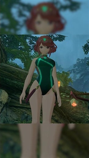 Pro Swimmer Pyra looking down at you #xenobladechronicles2 #pyra #mythra #shorts