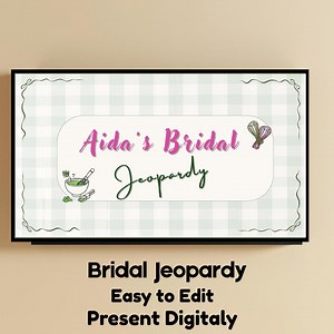 Digital Bridal Bachelorette Jeopardy Template, Editable Matcha Bridal Jeopardy Board, Bridal Shower Games, Wedding Jeopardy Sign Girls Night - Etsy