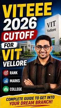 VIT Vellore Cutoff 2026 | Viteee Exam 2026 Result | Mark vs Rank | #jeemains2026 #viteee #Vitvellore