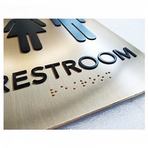 [Hot Item] Custom Ada Braille Signs Tactile Signage