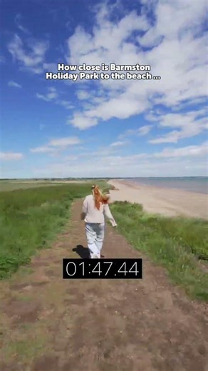The beach at Barmston Beach Holiday Park is closer than you think 👀 #ukholiday #yorkshirebeaches