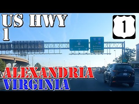 US 1 North - Woodbridge to Alexandria - Virginia - 4K Highway Drive