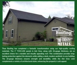 Thue Roofing has completed a fantastic... - Tri County Metals