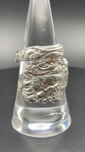 Versailles 1888 Sterling Silver Spoon Ring: Rococo Revival Jewelry - Etsy