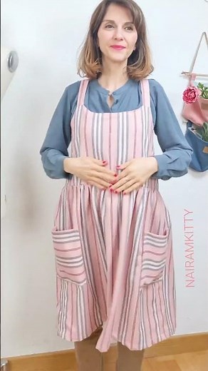 Trailer del tutorial: Cómo coser un delantal vintage o bata de maestra | Club Nairamkitty