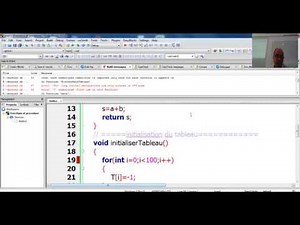 langage C : cour 8 procédures, tableau à une dim, création de menu