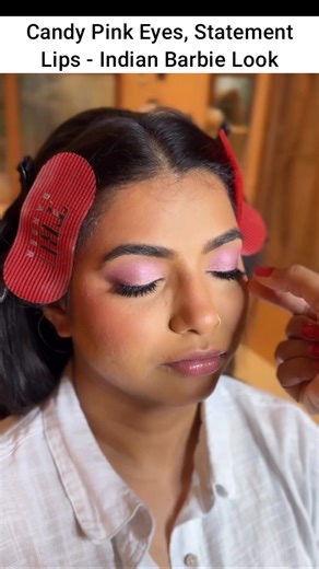 Barbie glam| By thewhimsicalbrushe #shorts #makeup #makeuplook #barbie #softglamlook #bridal #glam