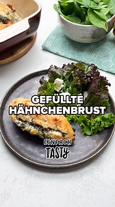 Hähnchenbrust mit Spinat und Feta gelingt sowohl auf dem Grill als auch im Ofen. Perfekt für Sommerabende oder gemütliche Stunden in der Küche. 🍗🌱 https://bit.ly/3AAsbQZ | Einfach Tasty