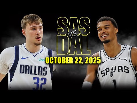 San Antonio Spurs vs Dallas Mavericks Full Game Highlights - October 22, 2025 | NBA Season