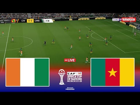 🔴COTE D'IVOIRE vs CAMEROON - CAF Africa Cup of Nations 2025 | Pes 21 Simulation Gameplay