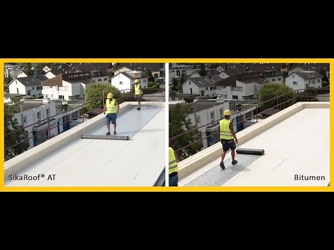 Verlegevergleich SikaRoof AT - Bitumen
