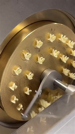 This is so relaxing to watch 🍝 would you agree ❓ This is how Fusilly Pasta is made at @arcobalenopasta #fusilli #pasta #freshpasta #italianfood #food