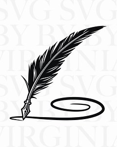 Feather Quill SVG Cut File: Felt Pen Clipart Vector Graphics (digital Download) - Etsy