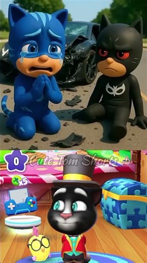 PJ Masks OC crash car 🚗😢😱 #reactionvideo #tom #pjmasks #viralshorts