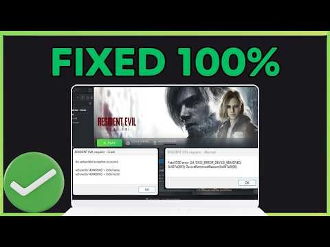 Fix Resident Evil Requiem Fatal D3D Crash Error/Unhandled Exception Occurred/re9 0x140000000 Error