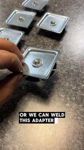 Table levelers, welded nut or adapter