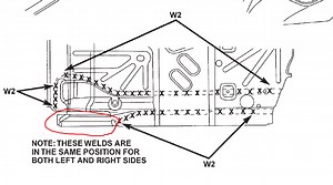 Torque box replacement and weld points