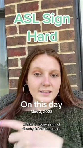 Learn How To Sign "Hard" in ASL for Beginners | American Sign Language #shorts