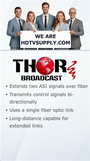 Thor Broadcast F-2ASI 2 Channel DVB ASI Over Fiber