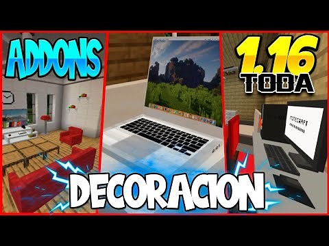 🪑✅TOP 10 MODS (ADDONS) de DECORACIÓN Y MUEBLES para MINECRAFT PE/BEDROCK 1.16⏰|Realista y 3D✅🚪