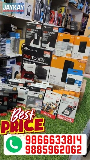 SSD, HARDDISK, PENDRIVE'S, MEMORY CARDS ALL STORAGE ITEMS FULL STOCK AVAILABLE IN JAYKAY STORE