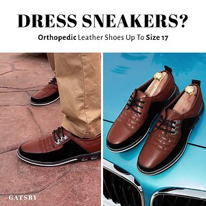 9.9K views · 233 reactions | Tired of Coming Home With Feet Sore From Dress Shoes?  The orthopedic design of Gatsby Shoes guarantees you’ll feel comfortable—even after a full workday! ☑️ Made with premium leather by professional shoemakers. Normal & wide sizes available! Put an end to foot pain with Gatsby Shoes > > > www.gatsbyshoes.co/buy | Insight | Facebook