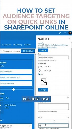 How to set Audience Targeting on Quick Links in SharePoint