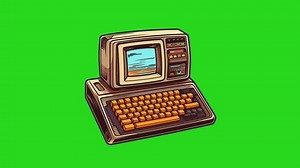Vintage Computer Vector Animation On Green Stock Footage Video (100% Royalty-free) 3558796259 | Shutterstock